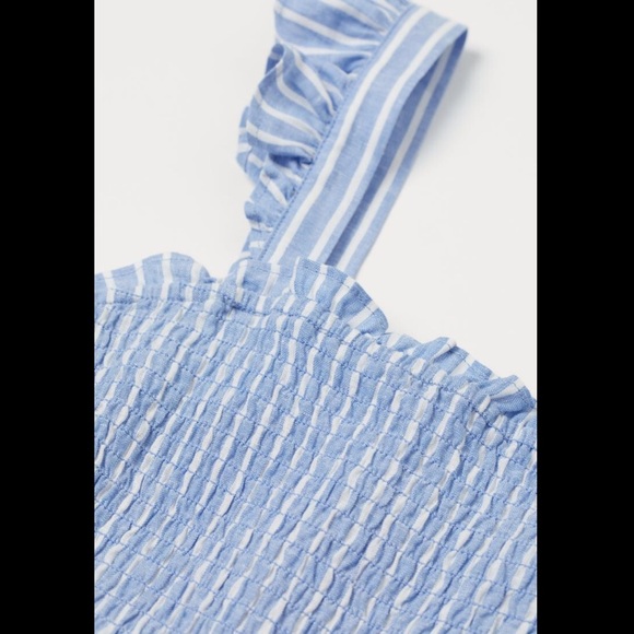 NWT H&M Conscious Linen Smocked Jumpsuit Size S - Picture 3 of 5